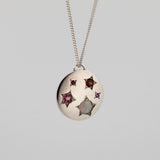 Une - Bespoke - Large Silver Multi Stone Pendant