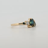 Comune - Bespoke - Diamond and Blue Sapphire Cluster Ring