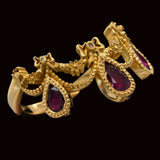 Metal Couture - Bows and Rubies Ring