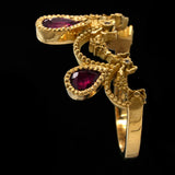 Metal Couture - Bows and Rubies Ring