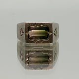 Une. - Bespoke - Signet #1 with Watermelon Tourmaline, Peridot and Pink Tourmaline