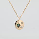 UNE - BESPOKE - SAPPHIRE AND DIAMOND PENDANT #2