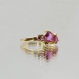 Une - Bespoke - Pink Sapphire & Tourmaline Cluster Ring