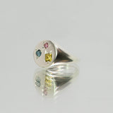 Une - Bespoke - Signet #5 with citrine, topaz and tourmaline