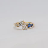 Comune - Bespoke - Sapphire and Diamond Cluster Ring