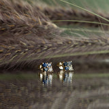 Comune - Bespoke - Sapphire and Diamond Cluster Earrings
