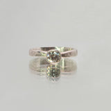 Une - Bespoke Cubic Zirconia Textured Solo Ring