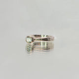 Une - Bespoke Cubic Zirconia Textured Solo Ring