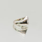 Une - Bespoke - Signet with heart shaped pink cubic zirconia, citrine and amethyst