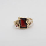 SGS Jewellery - Bespoke - Leafy Laurel Garnet Ring