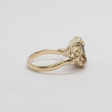 SGS Jewellery - Bespoke - Leafy Laurel Garnet Ring