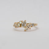 Comune - Bespoke - 14ct Yellow Gold Diamond Cluster Ring