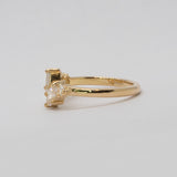 Comune - Bespoke - 14ct Yellow Gold Diamond Cluster Ring