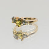 Une - Bespoke - Green Sapphire & Tourmaline Cluster Ring