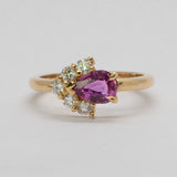 Une - Bespoke - Pink Sapphire and Diamond Ring