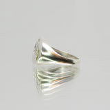 Une - Bespoke - Signet #5 with peridot and cubic zirconias