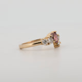 Comune - Bespoke - Pink Sapphire and Diamond Cluster Ring