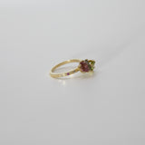 Une -Bespoke - Tourmaline and Peridot Twin Ring