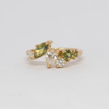 Comune - Bespoke - Diamond and Sapphire Cluster Ring