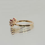 Une - Rhodolite Garnet and Pink Sapphire Triad Ring