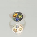 une - Bespoke - Signet #5 with Citrine, Peridot & Tanzanite