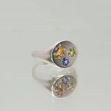 une - Bespoke - Signet #5 with Citrine, Peridot & Tanzanite