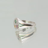 Une - Bespoke - Signet #5 with Green Sapphire, Pink Tourmaline & citrine