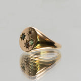 Une - Bespoke - Signet #1 with Pink, Green and Bicoloured Tourmalines