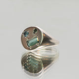 Une - Bespoke - Signet #5 with Tourmaline, Topaz and Sapphire
