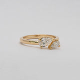 Comune - Bespoke - Twin Pear Cut Diamond 14ct Yellow Gold Ring