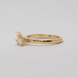 Comune - Bespoke - Twin Pear Cut Diamond 14ct Yellow Gold Ring