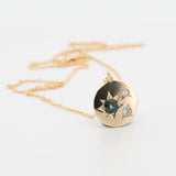 UNE - BESPOKE - SAPPHIRE AND DIAMOND PENDANT #2