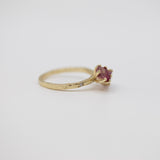 Une - Bespoke - Twin Ring with Bi-Colour Tourmaline and Pink Sapphire