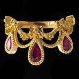 Metal Couture - Bows and Rubies Ring