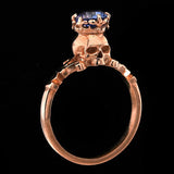 Metal Couture - Rose Gold Crowned Skull Ring