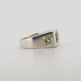 Une. - Bespoke - Signet #1 with Watermelon Tourmaline, Peridot and Pink Tourmaline