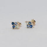 Comune - Bespoke - Sapphire and Diamond Cluster Earrings