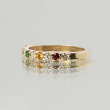 Une Bespoke - 14ct Yellow Gold Rainbow Infinity Band