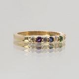 Une Bespoke - 14ct Yellow Gold Rainbow Infinity Band
