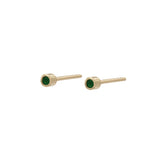 Benjamin Rose - Emerald Bezel Studs
