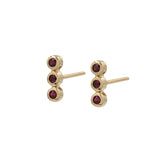 Benjamin Rose - Ruby Triplet Studs