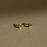 Benjamin Rose - Emerald Bezel Studs