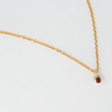 Benjamin Rose - Ruby Bezel Necklace