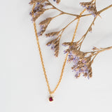 Benjamin Rose - Ruby Bezel Necklace