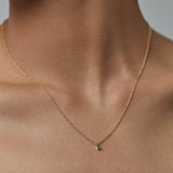 Benjamin Rose - Emerald Bezel Necklace