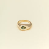 Jacqueline Nguyen Jewellery - Pear Signum - 9ct Yellow Gold with Australian Parti Sapphire