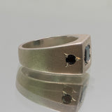 une - Bespoke - Signet # 1 with Bicolour Tourmaline, Black Sapphire and Topaz