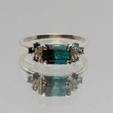 Une- Blue & Black Bicolour Tourmaline