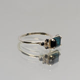 Une- Blue & Black Bicolour Tourmaline