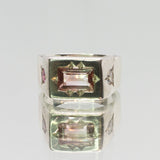 une - Signet #1 with Bi-Colour Tourmaline, Pink Tourmaline and White Sapphire